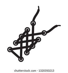 shoe lace icon in trendy flat design 
