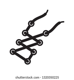 shoe lace icon in trendy flat design 