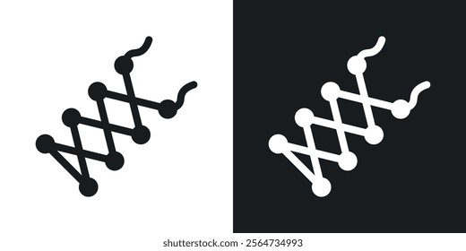 Shoe lace icons in flat syle