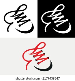 Shoe Lace String Abstract Logo