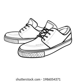 7,935 Sneakers Line Drawing Images, Stock Photos & Vectors | Shutterstock