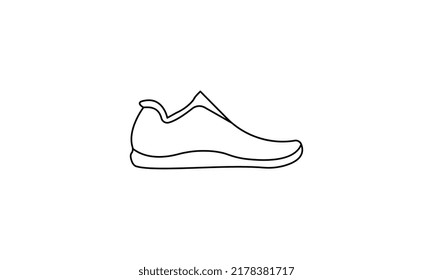 Shoe line icon. cowboy boots, footwear, vector illustrations. Simple outline signs for fashion application. Editable Stroke