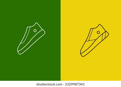 Icono de línea de calzado, icono hecho con estilo simple y aspecto limpio.