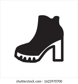 Shoe line vector icon. Sneakers and women's shoes, linear footwear icon. Vector illustration