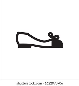 Shoe line vector icon. Sneakers and women's shoes, linear footwear icon. Vector illustration
