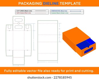 Shoe Lock Box, Dieline Template