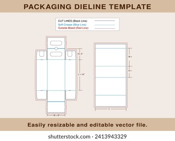 Shoe Lock Box, Dieline Template, Editable Vector File,