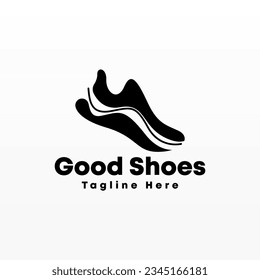 Concepto de diseño del logotipo del zapato. Plantilla de logotipo de zapatos. Plantilla de diseño de logotipo de moda masculina