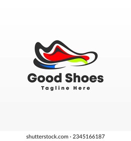 Shoe logo design concept. Shoes logo template. Man fashion logo design template