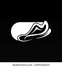 Concepto de diseño del logotipo del zapato. Plantilla de logotipo de zapatos. Plantilla de diseño de logotipo de moda masculina