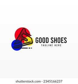 Shoe logo design concept. Shoes logo template. Man fashion logo design template