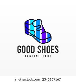 Shoe logo design concept. Shoes logo template. Man fashion logo design template