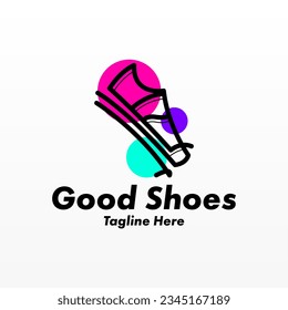 Shoe logo design concept. Shoes logo template. Man fashion logo design template