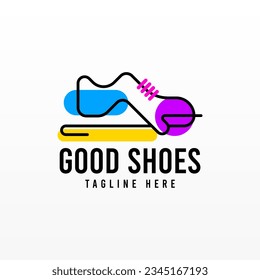 Shoe logo design concept. Shoes logo template. Man fashion logo design template