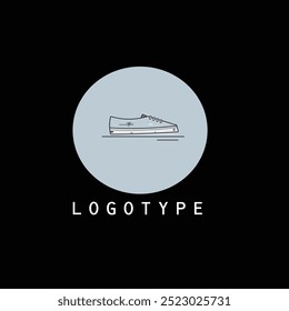 The shoe logo features a sleek and minimalist design, representing speed and modern style.