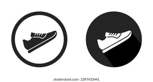 Shoe logo. Shoe icon vector design black and white color. Stock vector.