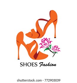 Shoe Logo silhouette design vector template. Shoes shop store logotype concept icon