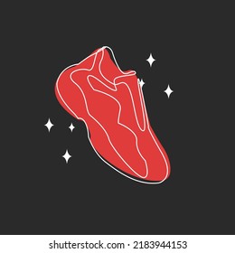 shoe logo with a simple design and with a variety of other shoe shapes.