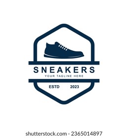 diseño de ilustraciones del icono del vector del logotipo del zapato. Logo para zapatería, correr, moda y negocios.