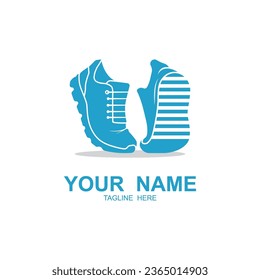 shoe logo vector icon illustrtation design. Logo for shoe shop, running, fashion and business.
