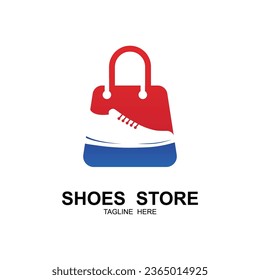 shoe logo vector icon illustrtation design. Logo for shoe shop, running, fashion and business.