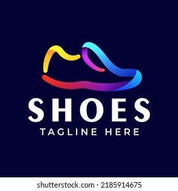 shoe logo vector and icon. Shoes logo design template