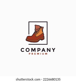 shoe logo vector and icon template