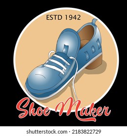 Shoe Maker Sign and Badge Vector Illustration