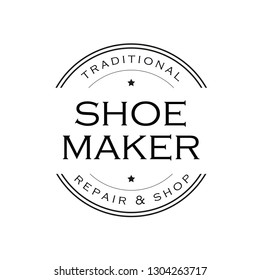 Shoe Maker vintage sign logo vector