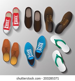 Shoe Man Vector Set