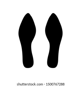 Shoe marks icon, logo isolated on white background