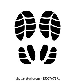 Shoe marks icon, logo isolated on white background
