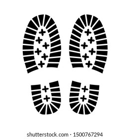 Shoe marks icon, logo isolated on white background