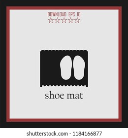 shoe mat vector icon