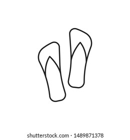 Shoe minimal line icon vector