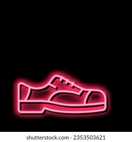 shoe model neon light sign vector. shoe model sign. isolated symbol illustration