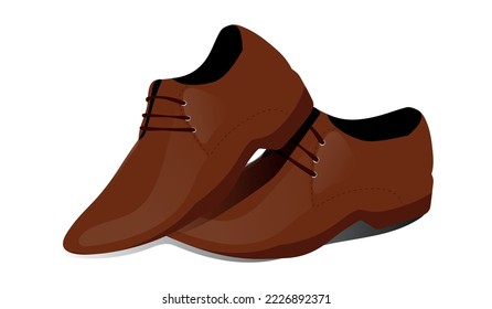 shoe on an isolated white background. men's social shoe.