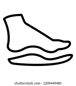 Shoe orthotics isolated icon design