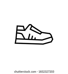 Ilustración vectorial del icono de contorno de zapatos