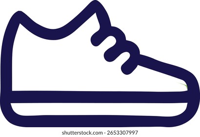 Icono y Ilustración vectorial del contorno del zapato