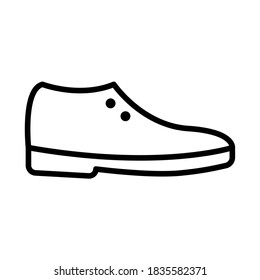 shoe outline vector icon. shoe icon for web, mobile apps and ui design. Clothes illustration isolated on white background.