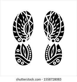 Shoe Outsole Imprint Design Vector Art Illustration