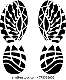 Shoe Outsole Imprint Design Vector Art Illustration