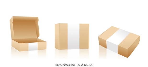 Shoe packaging vector illustration, ready to use template, realistic design. Eps10