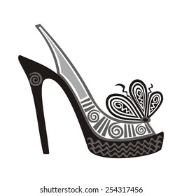 Shoe pattern vector illustration