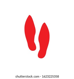 Shoe paw icon. Print symbol. Logo design element