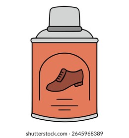 shoe polish in a bottle care cream shine wax flat color vector illustration template design