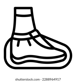 Shoe prevention icon outline vector. Foot equipment. Safety gloves