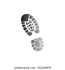 Shoe print - black vector  icon