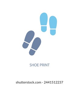 shoe print concept line icon. Simple element illustration. shoe print concept outline symbol design.